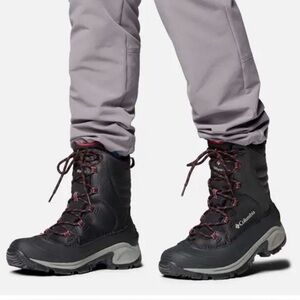 Men Columbia Black and Gray Winter Boots